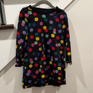 Hanna Andersson Black Dress with Colorful Polka Dots